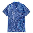 Australia Autism Awareness Family Matching Mermaid Dress and Hawaiian Shirt Aboriginal Lizard Dot Painting