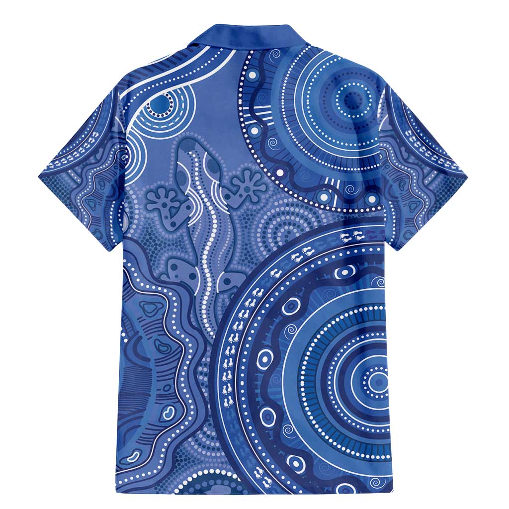 Australia Autism Awareness Family Matching Mermaid Dress and Hawaiian Shirt Aboriginal Lizard Dot Painting