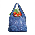 Australia Autism Awareness Grocery Bag Aboriginal Lizard Dot Painting