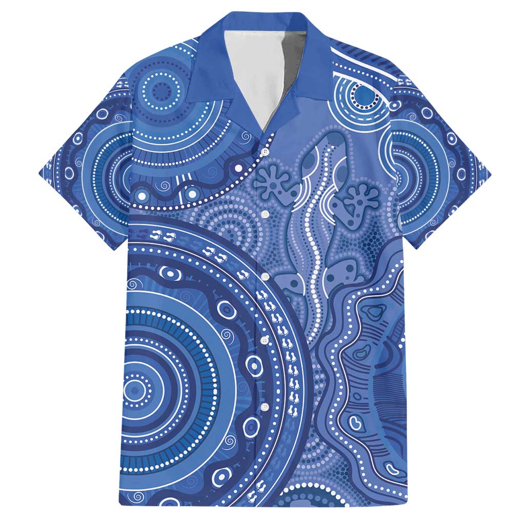 Australia Autism Awareness Hawaiian Shirt Aboriginal Lizard Dot Painting