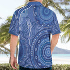Australia Autism Awareness Hawaiian Shirt Aboriginal Lizard Dot Painting