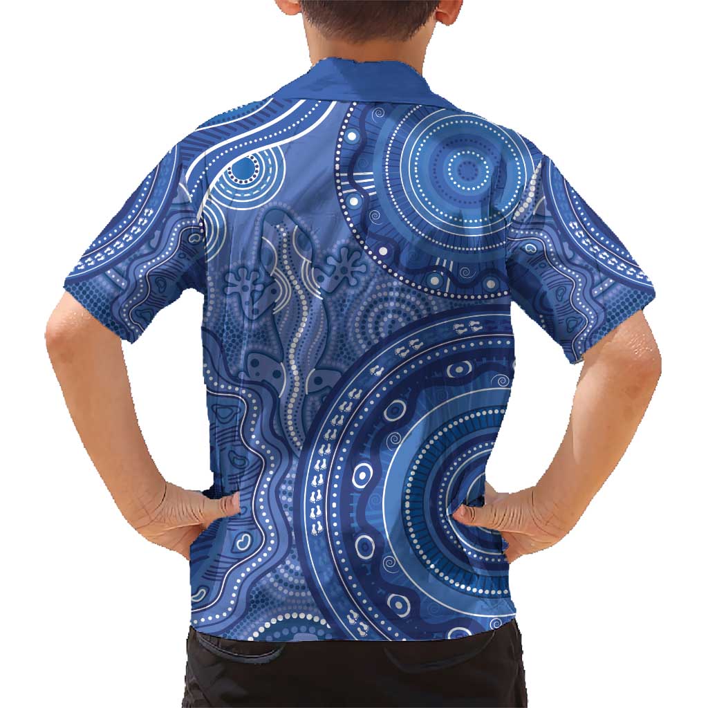 Australia Autism Awareness Hawaiian Shirt Aboriginal Lizard Dot Painting