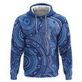 Australia Autism Awareness Hoodie Aboriginal Lizard Dot Painting