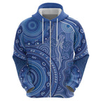 Australia Autism Awareness Hoodie Aboriginal Lizard Dot Painting