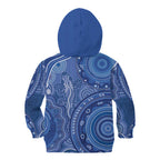 Australia Autism Awareness Kid Hoodie Aboriginal Lizard Dot Painting