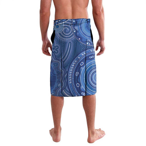 Australia Autism Awareness Lavalava Aboriginal Lizard Dot Painting
