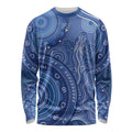 Australia Autism Awareness Long Sleeve Shirt Aboriginal Lizard Dot Painting