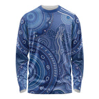 Australia Autism Awareness Long Sleeve Shirt Aboriginal Lizard Dot Painting