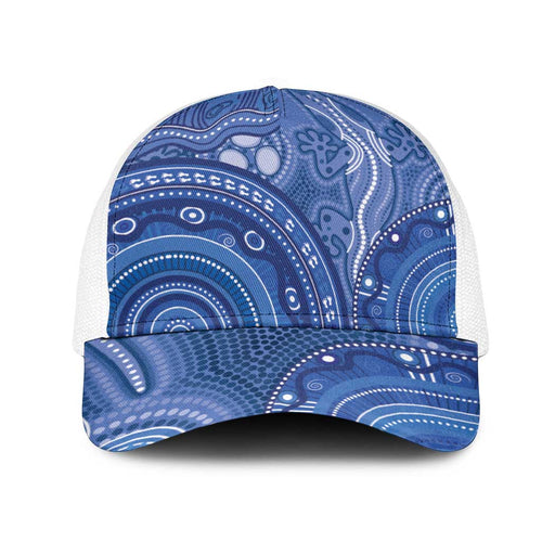 Australia Autism Awareness Mesh Trucker Cap Aboriginal Lizard Dot Painting - Aussie Hoodie