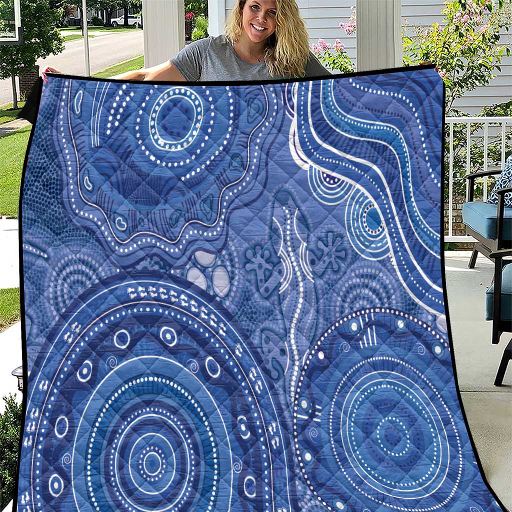 Australia Autism Awareness Quilt Aboriginal Lizard Dot Painting