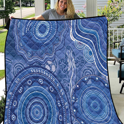 Australia Autism Awareness Quilt Aboriginal Lizard Dot Painting