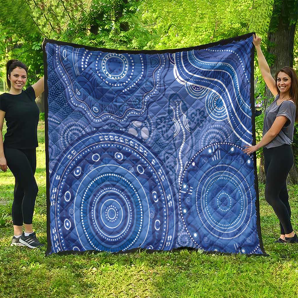 Australia Autism Awareness Quilt Aboriginal Lizard Dot Painting