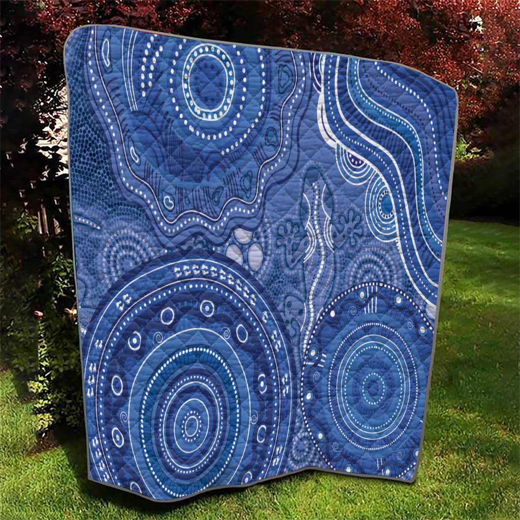 Australia Autism Awareness Quilt Aboriginal Lizard Dot Painting