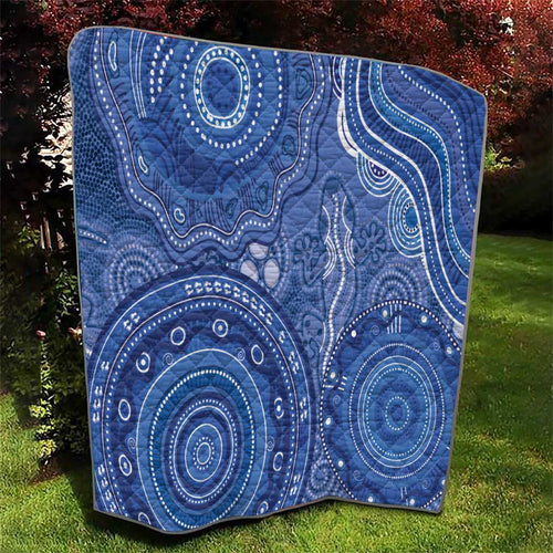 Australia Autism Awareness Quilt Aboriginal Lizard Dot Painting