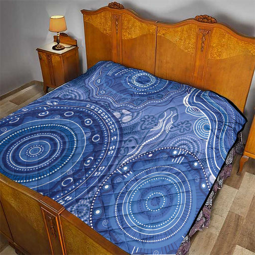 Australia Autism Awareness Quilt Aboriginal Lizard Dot Painting