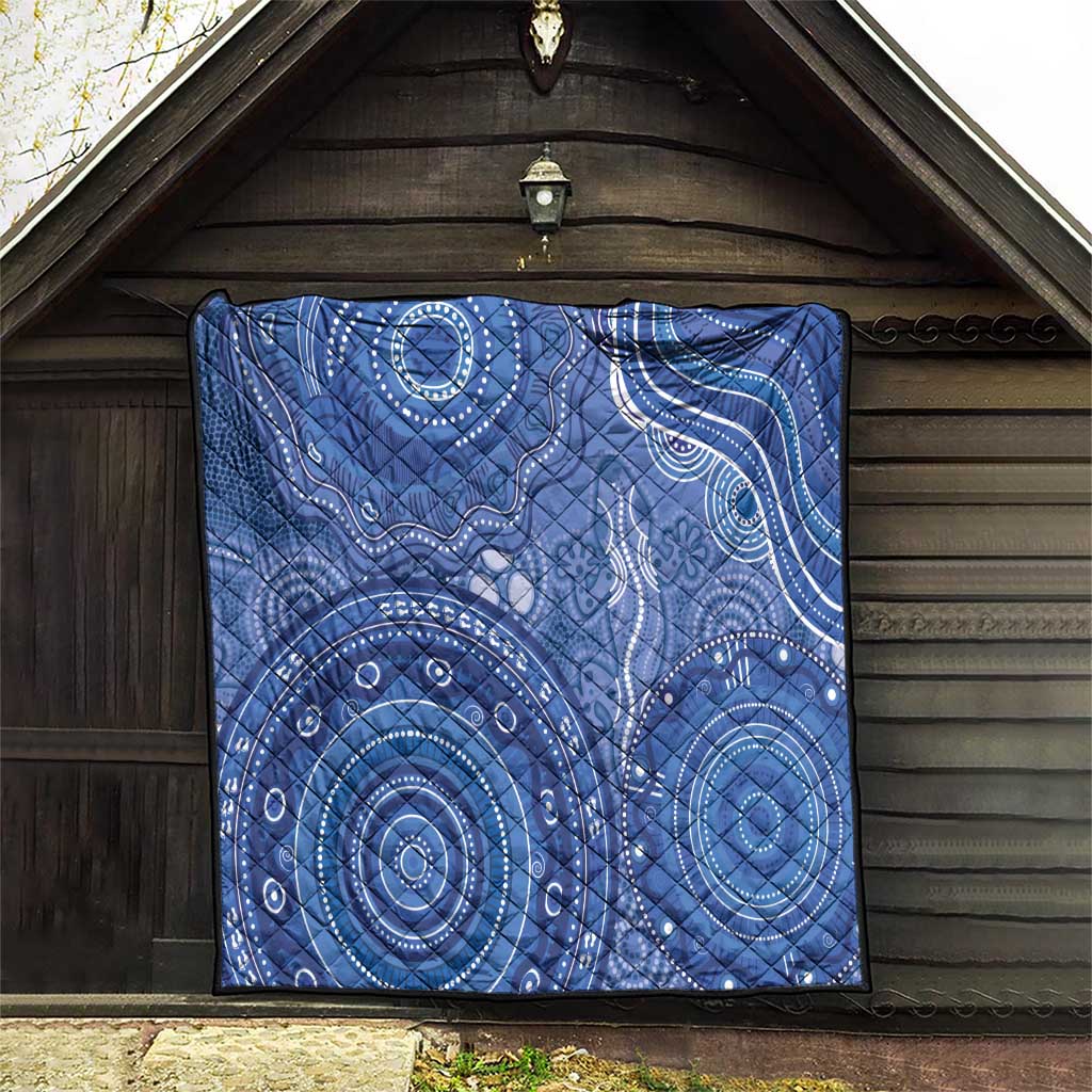 Australia Autism Awareness Quilt Aboriginal Lizard Dot Painting