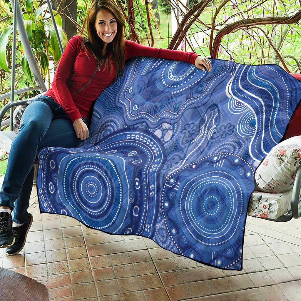 Australia Autism Awareness Quilt Aboriginal Lizard Dot Painting