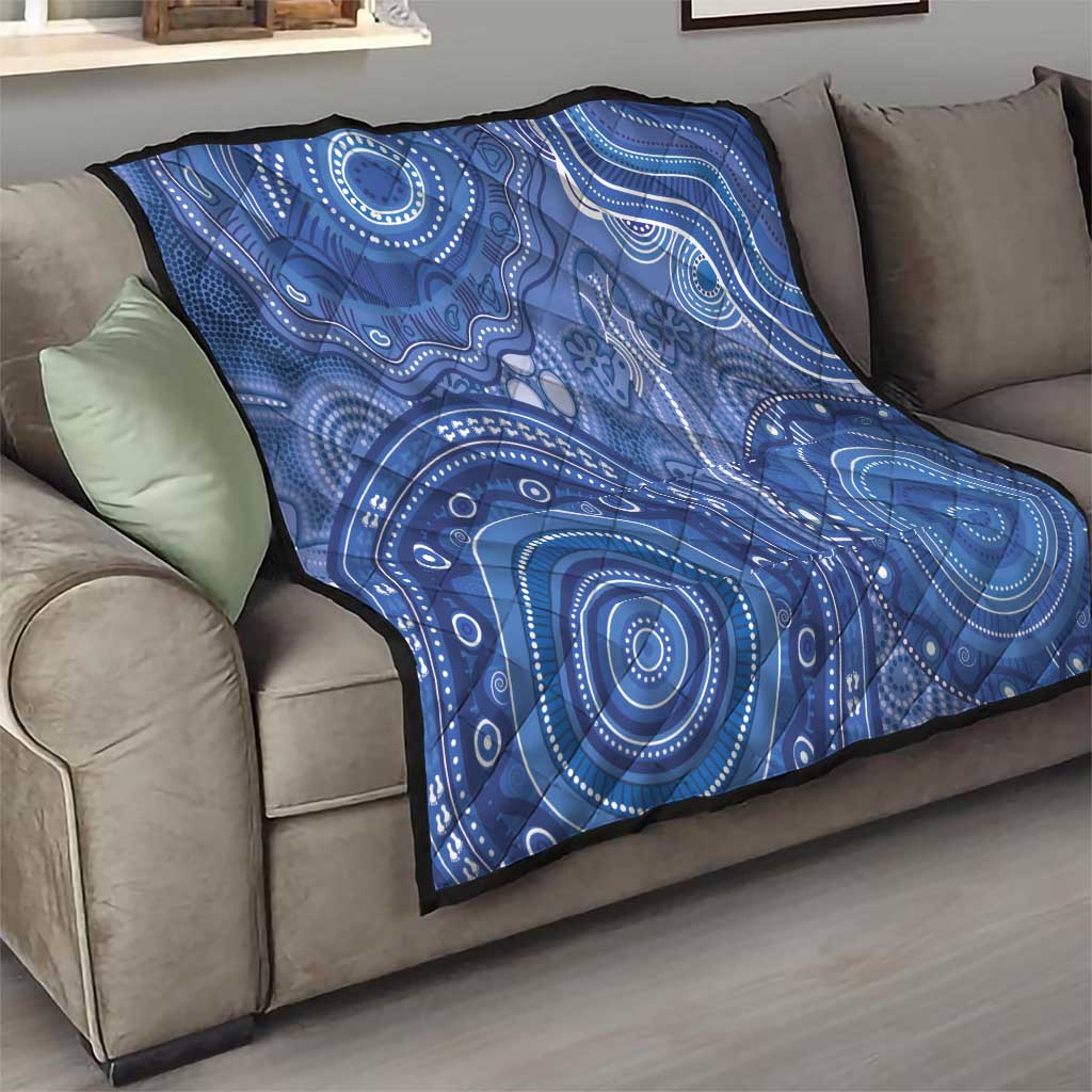 Australia Autism Awareness Quilt Aboriginal Lizard Dot Painting