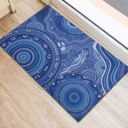 Australia Autism Awareness Rubber Doormat Aboriginal Lizard Dot Painting