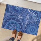 Australia Autism Awareness Rubber Doormat Aboriginal Lizard Dot Painting