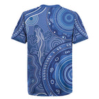Australia Autism Awareness Rugby Jersey Aboriginal Lizard Dot Painting