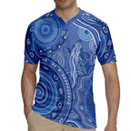 Australia Autism Awareness Rugby Jersey Aboriginal Lizard Dot Painting