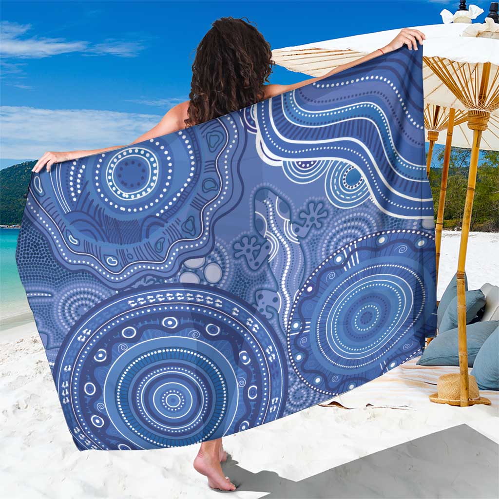 Australia Autism Awareness Sarong Aboriginal Lizard Dot Painting