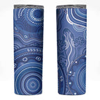 Australia Autism Awareness Skinny Tumbler Aboriginal Lizard Dot Painting