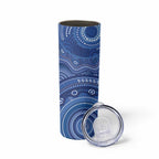 Australia Autism Awareness Skinny Tumbler Aboriginal Lizard Dot Painting