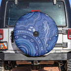 Australia Autism Awareness Spare Tire Cover Aboriginal Lizard Dot Painting