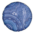 Australia Autism Awareness Spare Tire Cover Aboriginal Lizard Dot Painting