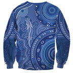 Australia Autism Awareness Sweatshirt Aboriginal Lizard Dot Painting
