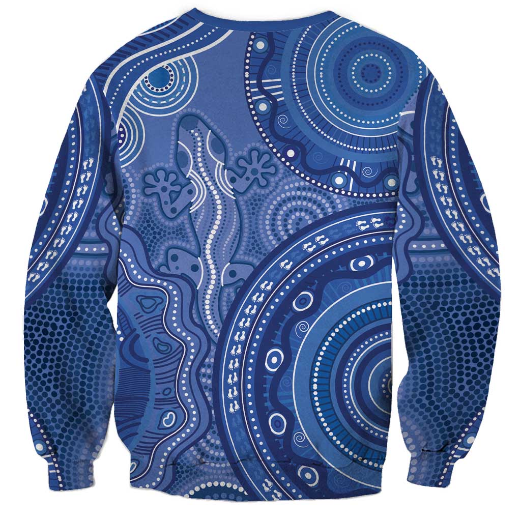 Australia Autism Awareness Sweatshirt Aboriginal Lizard Dot Painting