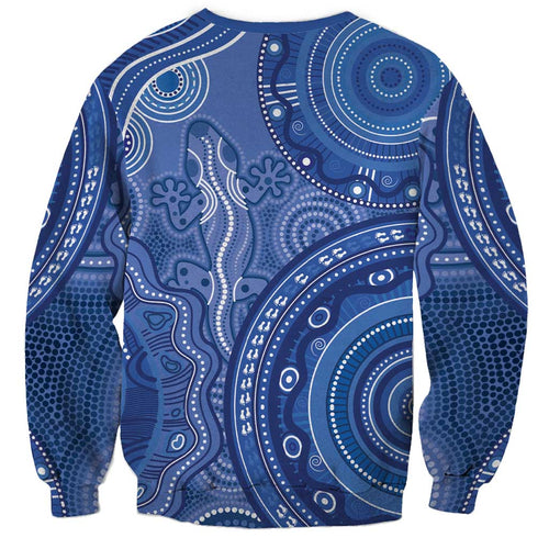 Australia Autism Awareness Sweatshirt Aboriginal Lizard Dot Painting