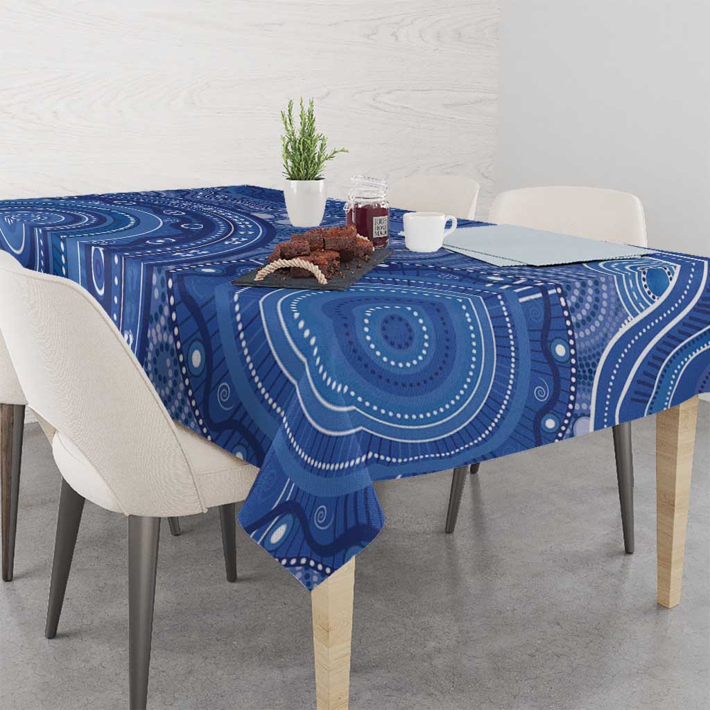Australia Autism Awareness Tablecloth Aboriginal Lizard Dot Painting