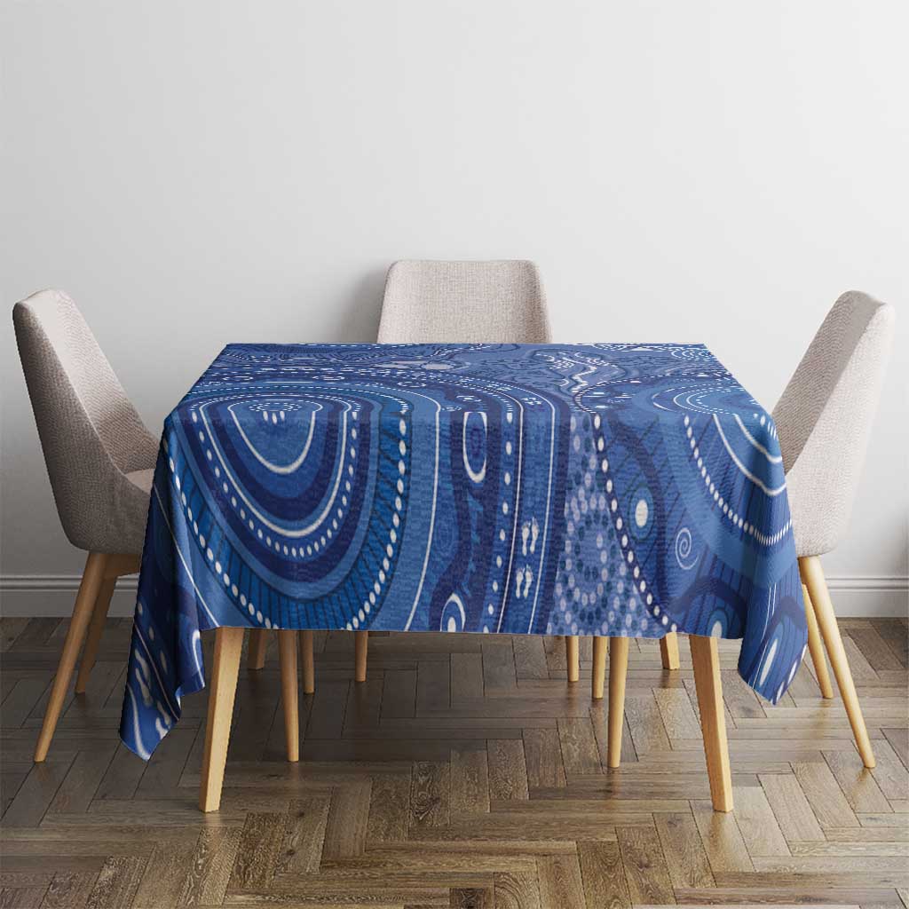 Australia Autism Awareness Tablecloth Aboriginal Lizard Dot Painting