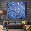 Australia Autism Awareness Tapestry Aboriginal Lizard Dot Painting