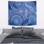 Australia Autism Awareness Tapestry Aboriginal Lizard Dot Painting