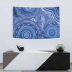 Australia Autism Awareness Tapestry Aboriginal Lizard Dot Painting