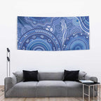 Australia Autism Awareness Tapestry Aboriginal Lizard Dot Painting