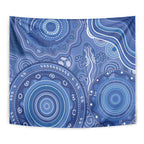 Australia Autism Awareness Tapestry Aboriginal Lizard Dot Painting