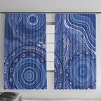 Australia Autism Awareness Window Curtain Aboriginal Lizard Dot Painting