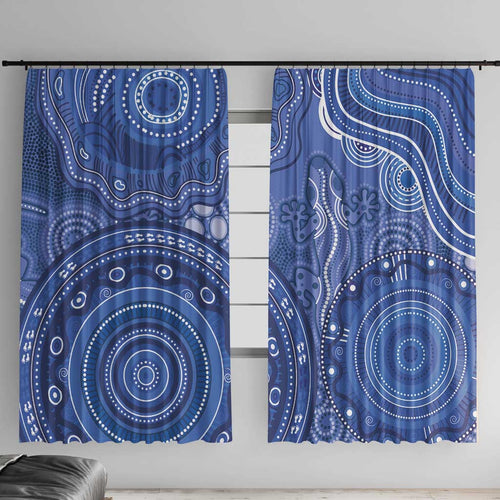 Australia Autism Awareness Window Curtain Aboriginal Lizard Dot Painting