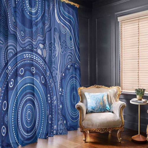 Australia Autism Awareness Window Curtain Aboriginal Lizard Dot Painting