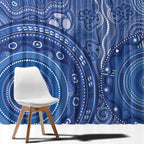 Australia Autism Awareness Window Curtain Aboriginal Lizard Dot Painting