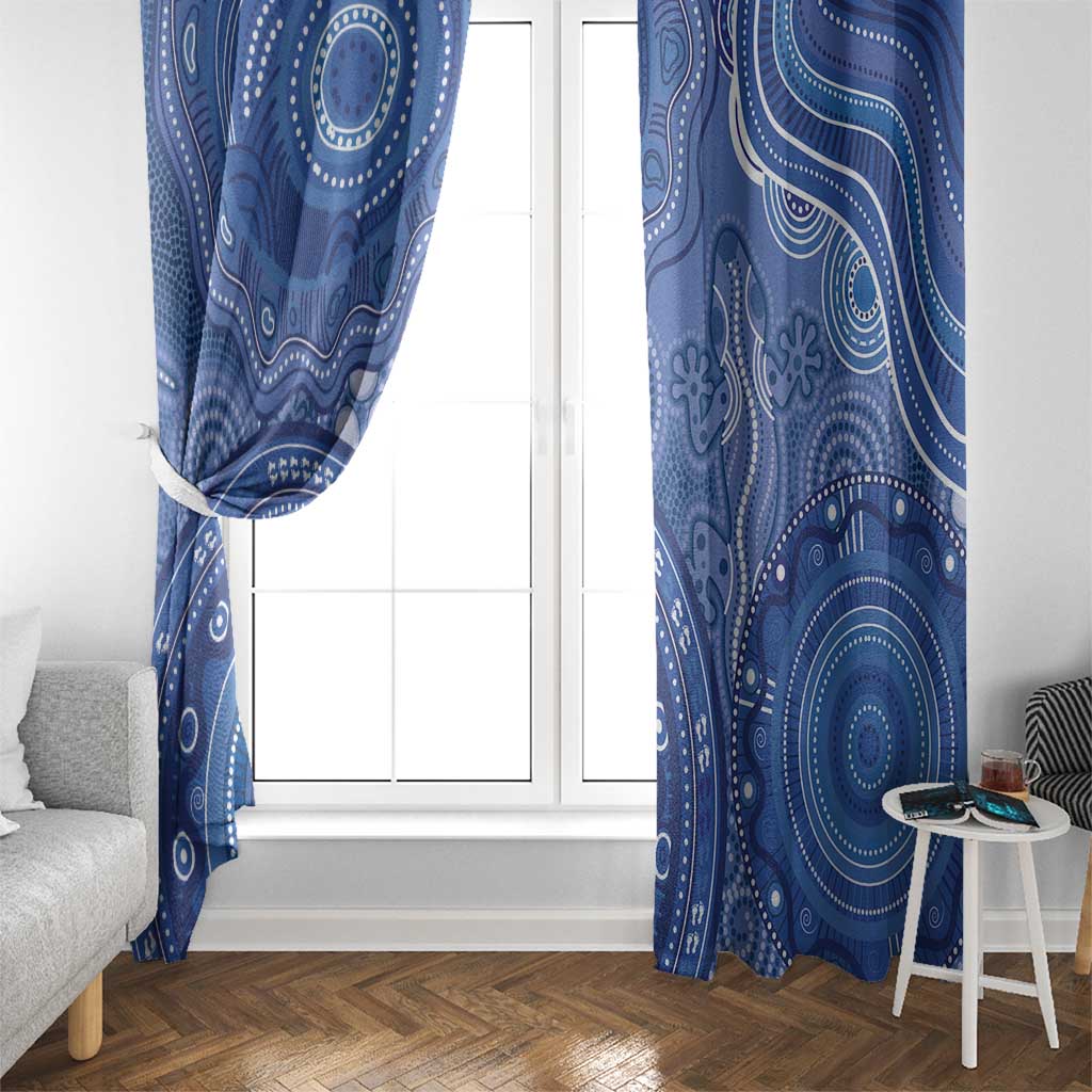 Australia Autism Awareness Window Curtain Aboriginal Lizard Dot Painting