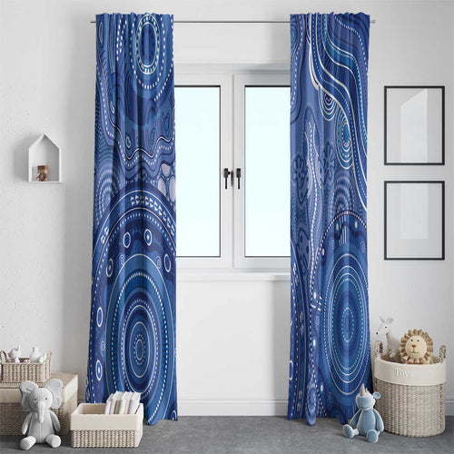 Australia Autism Awareness Window Curtain Aboriginal Lizard Dot Painting