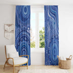Australia Autism Awareness Window Curtain Aboriginal Lizard Dot Painting