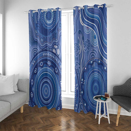 Australia Autism Awareness Window Curtain Aboriginal Lizard Dot Painting