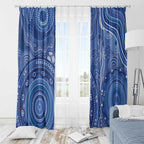 Australia Autism Awareness Window Curtain Aboriginal Lizard Dot Painting